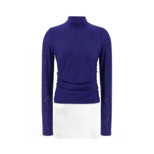 Rotate Mesh Rouched Sweater