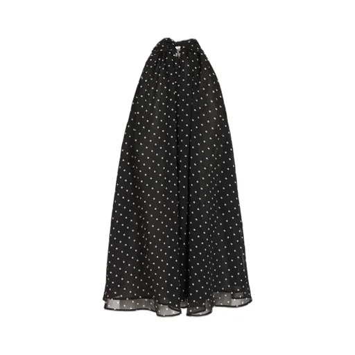 Rotate Halterneck Patterned Bow Top