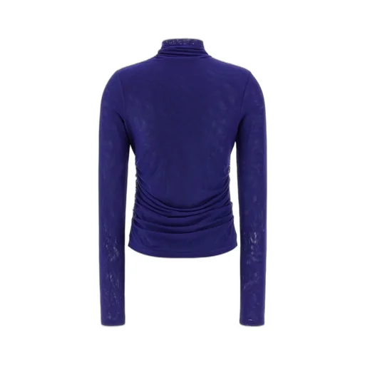 Rotate Mesh Rouched Sweater
