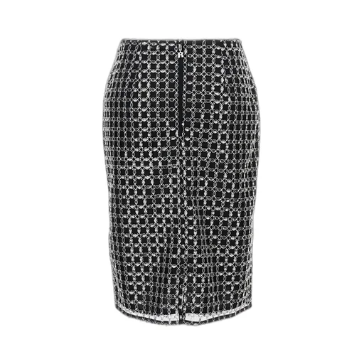 Rotate Beaded Long Mini Skirt