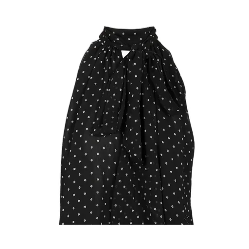 Rotate Halterneck Patterned Bow Top