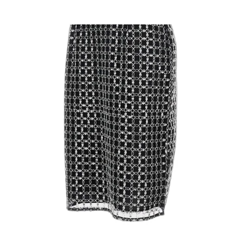 Rotate Beaded Long Mini Skirt
