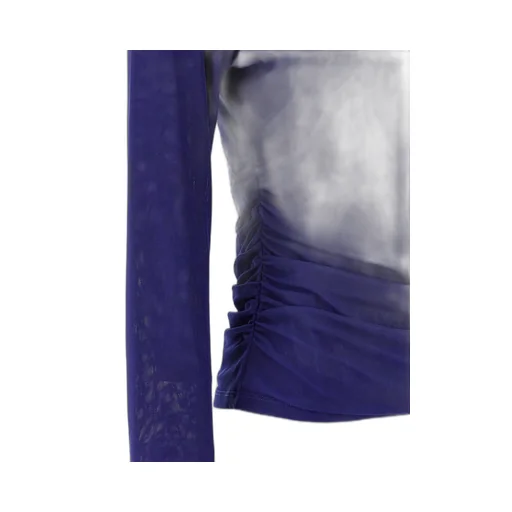 Rotate Mesh Rouched Sweater