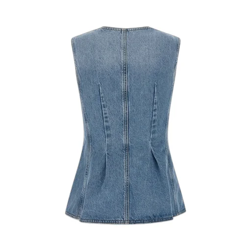 Rotate Flared Denim Top