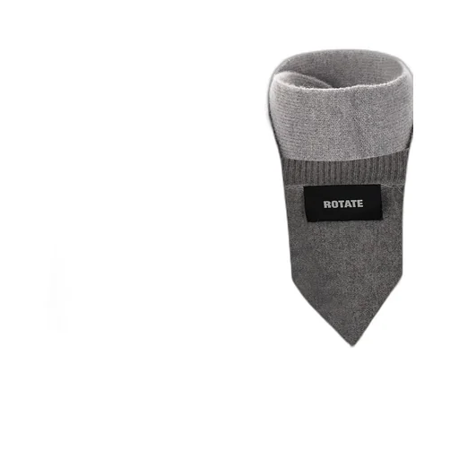 Rotate Scarf-Neck Buttoned Cardigan