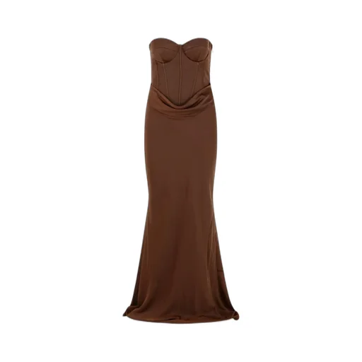 Rotate Satin Corset Maxi Dress