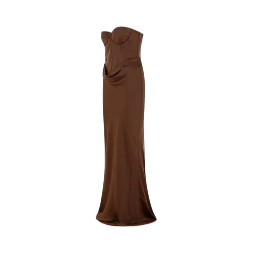 Rotate Satin Corset Maxi Dress
