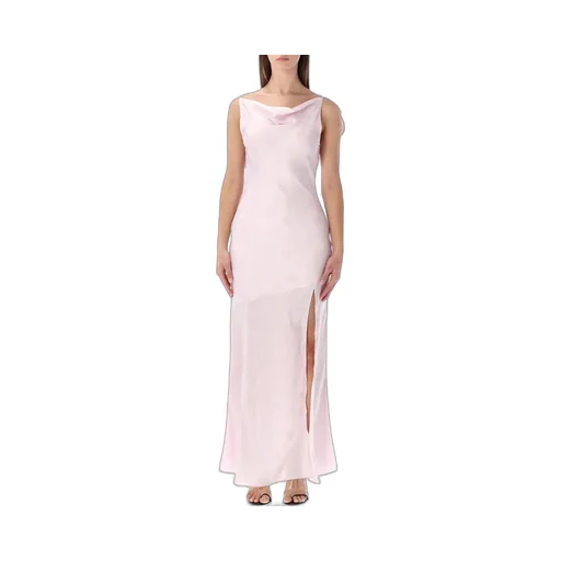 Rotate Halter Neck Maxi Waterfall Dress