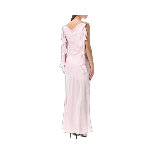 Rotate Halter Neck Maxi Waterfall Dress