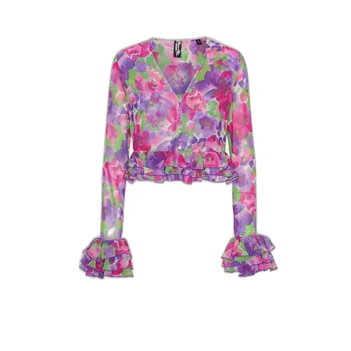 Rotate Floral-Printed Ruffled Shirt