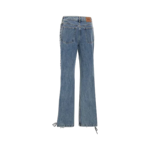 Rotate Laced Straight-Leg Jeans