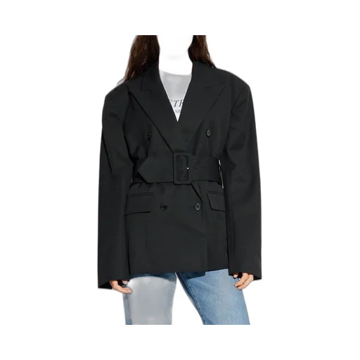 Rotate Double Breasted Wide-Belt Blazer