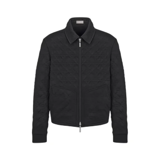 Reversible Zipped Jacket With Lily Of The Valley Jacquard