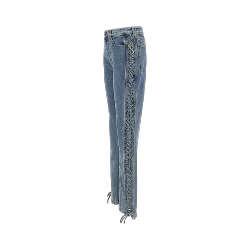 Rotate Laced Straight-Leg Jeans