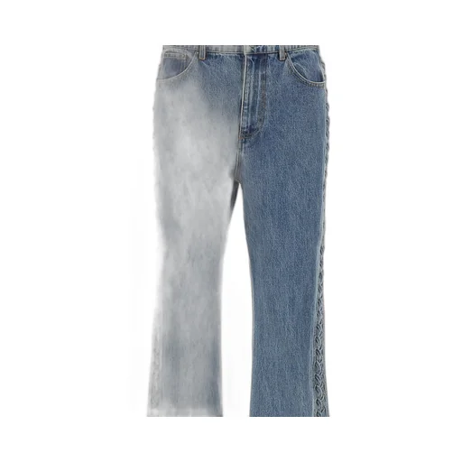 Rotate Laced Straight-Leg Jeans