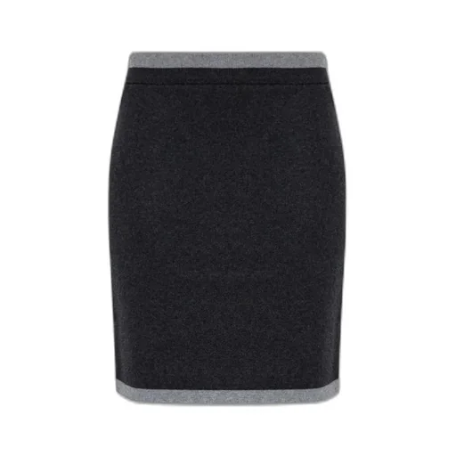 Rotate Contrast-Trim Mini Skirt