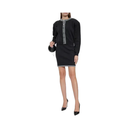 Rotate Contrast-Trim Mini Skirt