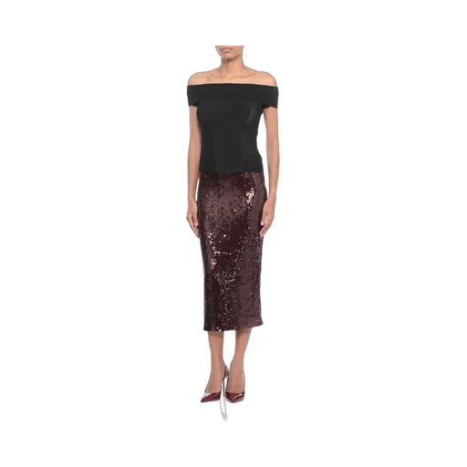 Rotate Knitted Off-Shoulder Top