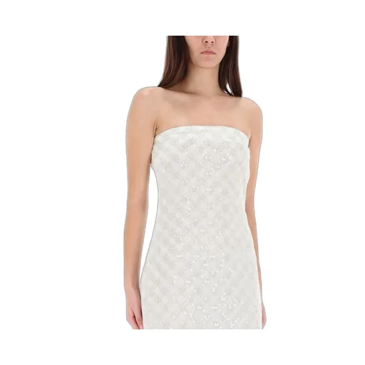 Rotate Beaded Maxi Tube Dress