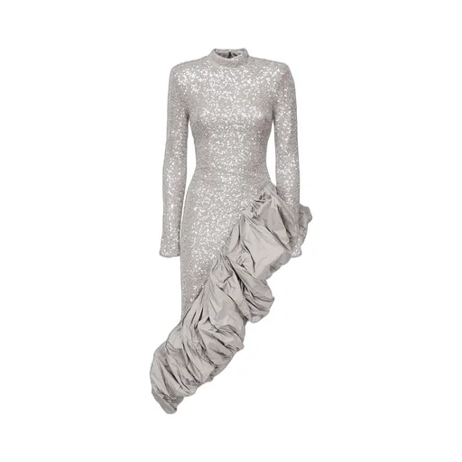 Rotate Sequined Asymmetric Dress