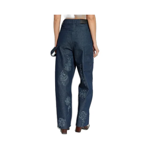 Rotate Floral Detailed Boyfriend Jeans