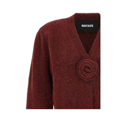 Rotate Puff-Sleeved Knit Cardigan