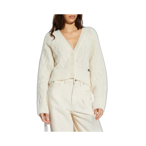 Rotate Logo Patch V-Neck Buttoned Cardigan