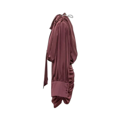 Rotate Long-Sleeved V-Neck Dress