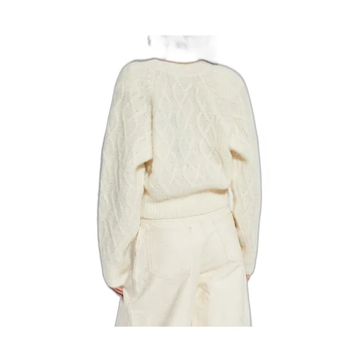 Rotate Logo Patch V-Neck Buttoned Cardigan