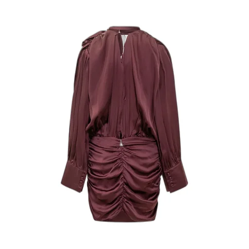 Rotate Long-Sleeved V-Neck Dress