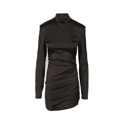 Rotate Satin Ruched Mini Dress
