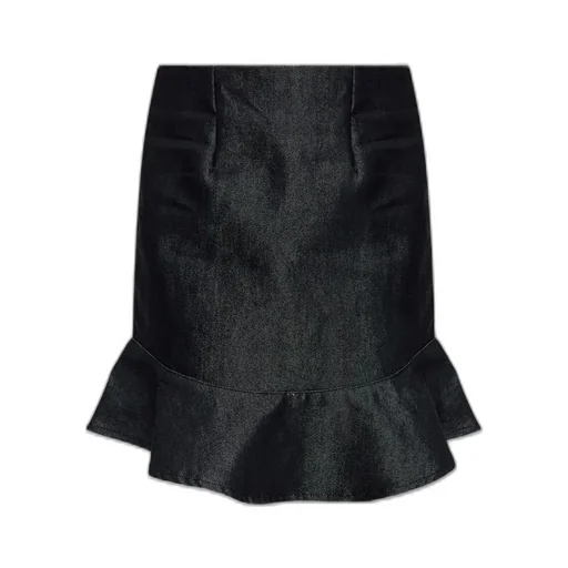 Rotate Ruffled Denim Skirt