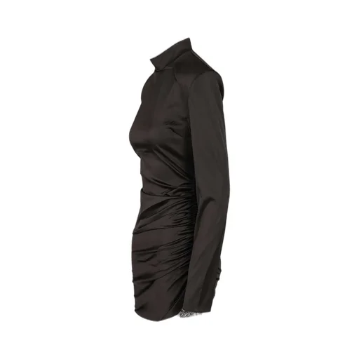 Rotate Satin Ruched Mini Dress
