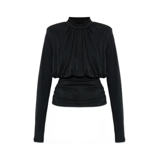 Rotate Long-Sleeved Ruched Top
