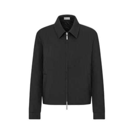 Reversible Zipped Jacket With Lily Of The Valley Jacquard
