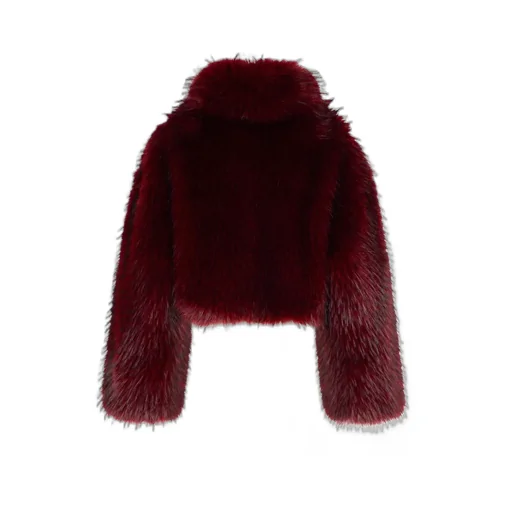 Rotate Faux Fur Cropped Jacket