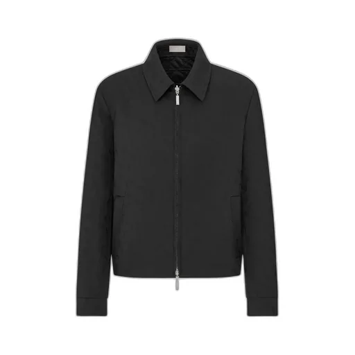 Reversible Zipped Jacket With Lily Of The Valley Jacquard