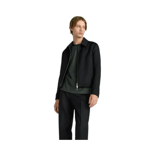 Reversible Zipped Jacket With Lily Of The Valley Jacquard