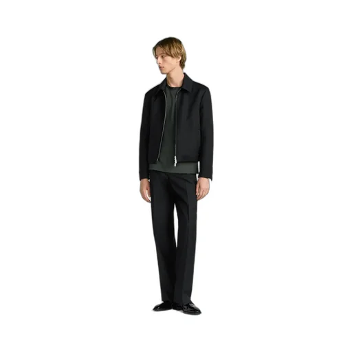 Reversible Zipped Jacket With Lily Of The Valley Jacquard