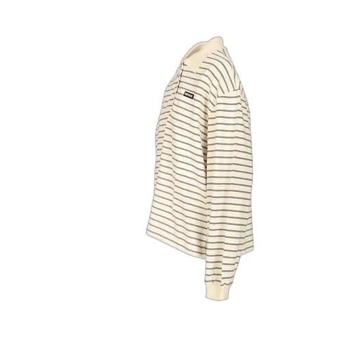 Rotate Striped Long Sleeved Polo Top