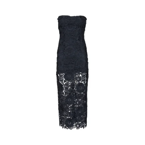 Rotate 3D Lace Detailed Midi Dress