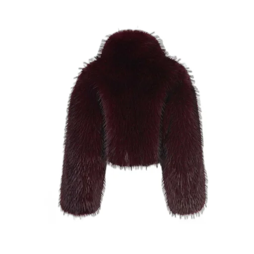 Rotate Cropped Faux Fur Jacket