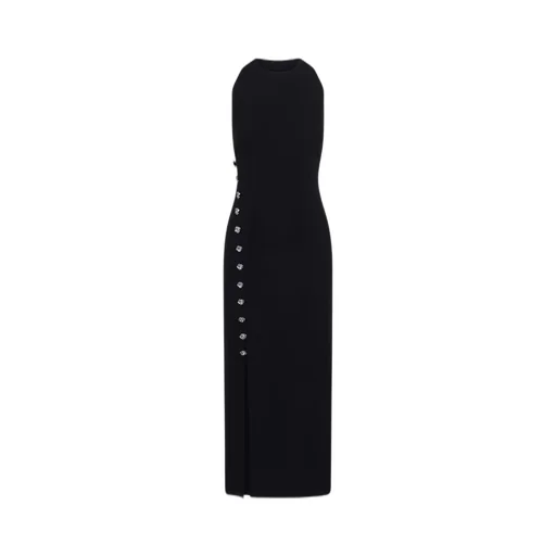 Rotate Button Detailed Sleeveless Dress