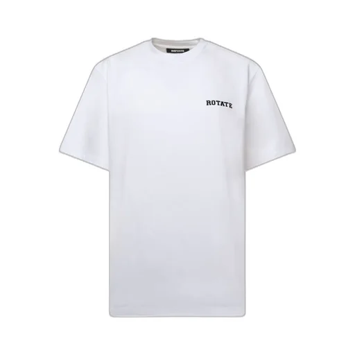 Rotate Logo Embroidered Crewneck T-Shirt