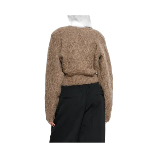 Rotate Fluffy V-Neck Knitted Cardigan