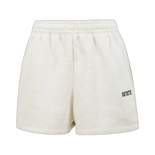 Rotate Logo Embroidered Elasticated-Waist Shorts
