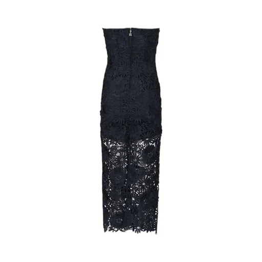 Rotate 3D Lace Detailed Midi Dress
