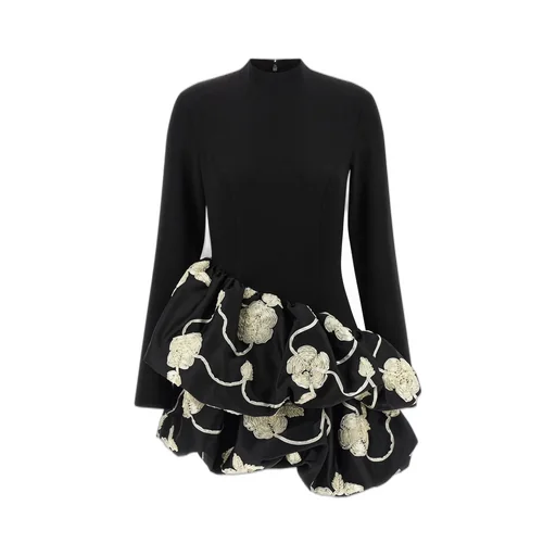 Rotate 3D Flower Bubble Dress
