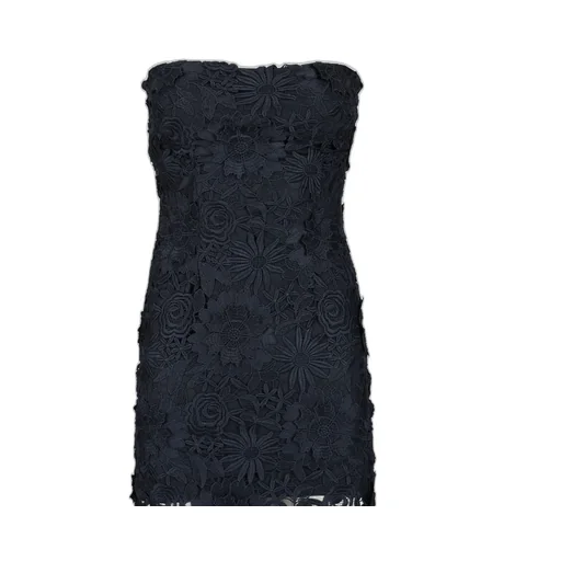 Rotate 3D Lace Detailed Midi Dress