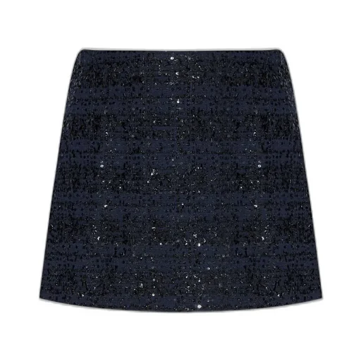 Rotate Boucle Sequinned Mini Skirt